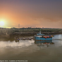 Buy canvas prints of Sunset over the River Hayle, Cornwall, England by Rika Hodgson