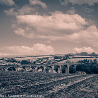 Buy canvas prints of Angarrack Viaduct landscape, Hayle, Cornwall  by Rika Hodgson