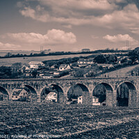 Buy canvas prints of Vintage look of Angarrack Viaduct, Hayle, Cornwall by Rika Hodgson
