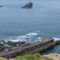 Buy canvas prints of Harbour wall, Portreath, Cornwall, England by Rika Hodgson