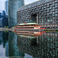 Buy canvas prints of Architecture reflections, Canary Wharf, London by Rika Hodgson