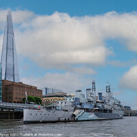 Buy canvas prints of WW2 Battle Ship, The Shard, London, UK by Rika Hodgson