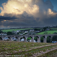 Buy canvas prints of Angarrack Viaduct landscape, Hayle, Cornwall  by Rika Hodgson