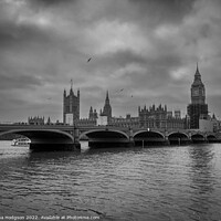 Buy canvas prints of Cityscape, Houses of Parliament in Monochrome, Lon by Rika Hodgson