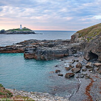 Buy canvas prints of Lighthouse, at Godrevy Sunset, Hayle, Cornwall, En by Rika Hodgson