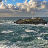 Buy canvas prints of Godrevy Lighthouse, Hayle, Cornwall, England  by Rika Hodgson