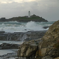 Buy canvas prints of Godrevy Lighthouse, Cornwall, England  by Rika Hodgson