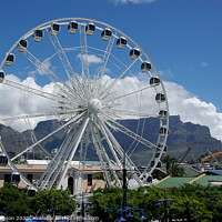 Buy canvas prints of Cape Wheel, V&A Waterfront, Cape Town, SA by Rika Hodgson