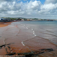 Buy canvas prints of Red Sand, Paignton, Devon by Rika Hodgson