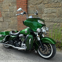 Buy canvas prints of Evergreen motorcycle, Hayle, Cornwall by Rika Hodgson