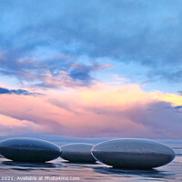 Buy canvas prints of Stones on the Promenade, Penzance, Cornwall by Rika Hodgson