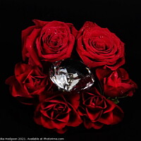 Buy canvas prints of Red Roses and Diamonds  by Rika Hodgson