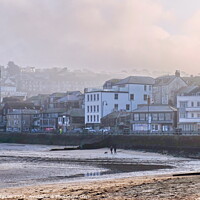 Buy canvas prints of Misty St Ives, Cornwall, England by Rika Hodgson