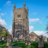 Buy canvas prints of Parish church architecture Landscape, Stithians, Cornwall, England by Rika Hodgson