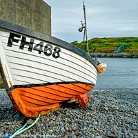 Buy canvas prints of Fishermen's boat, Porthoustock Beach, Cornwall, England  by Rika Hodgson