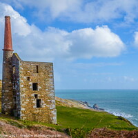 Buy canvas prints of Wheal Prosper Engine House, Cornish coastline, Cor by Rika Hodgson