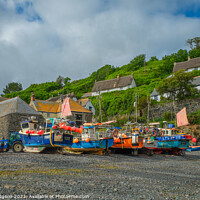 Buy canvas prints of Cadgwith, Fishing Boats, Cornwall, England by Rika Hodgson