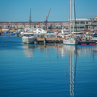 Buy canvas prints of Sail boat, Cape Town Harbour, South Africa by Rika Hodgson