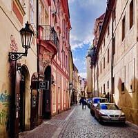 Buy canvas prints of Street in Prague by David Bennett