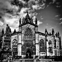 Buy canvas prints of St Giles’ Cathedral Edinburgh by David Bennett