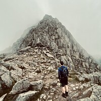 Buy canvas prints of Mountain Summit Tryfan by David Bennett