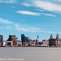 Buy canvas prints of Liverpool Skyline  by David Bennett