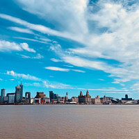 Buy canvas prints of Liverpool Skyline by David Bennett