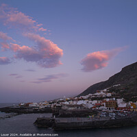 Buy canvas prints of Sunset over Garachico by Peter Louer