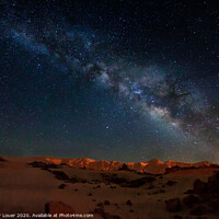 Buy canvas prints of Milky Way shining down on Teide National Park by Peter Louer