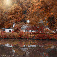 Buy canvas prints of Autumn reflections  by Malc Lawes