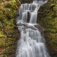Buy canvas prints of Cycle path waterfall  by Malc Lawes