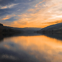 Buy canvas prints of Sunset reflections  by Malc Lawes