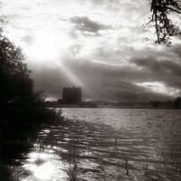 Buy canvas prints of Threave Castle in infrared by Robert MacDowall