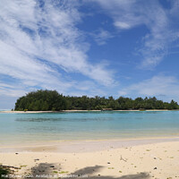 Buy canvas prints of Koromiri Island from Muri Beach, Rarotonga by Robert MacDowall