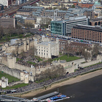 Buy canvas prints of The Tower of London viewed from the Shard by Robert MacDowall