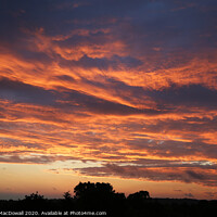 Buy canvas prints of Flame sky over Essex by Robert MacDowall