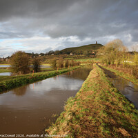 Buy canvas prints of The Somerset Levels and Glastonbury Tor by Robert MacDowall