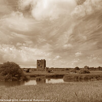 Buy canvas prints of Threave Castle in Dumfries and Galloway (in sepia) by Robert MacDowall