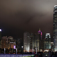Buy canvas prints of Hong Kong Island skyline at night by Robert MacDowall