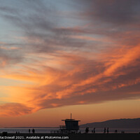 Buy canvas prints of Evening sky from Santa Monica, California by Robert MacDowall