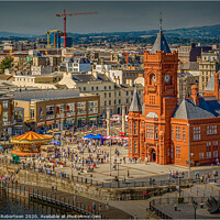 Buy canvas prints of Cardiff Bay from above by Kev Robertson