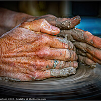 Buy canvas prints of Hands of the Potter by Kev Robertson
