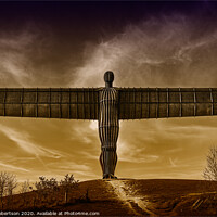 Buy canvas prints of Angel of the North - Duo tone Brown by Kev Robertson