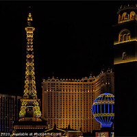Buy canvas prints of Las Vegas at night by Kev Robertson