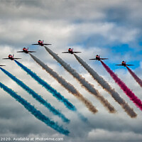 Buy canvas prints of The Red Arrows 2008 by Kev Robertson