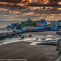 Buy canvas prints of Tenby Evening by Kev Robertson