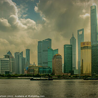 Buy canvas prints of Shanghai cityscape by Kev Robertson