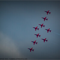 Buy canvas prints of The Red Arrows by Kev Robertson