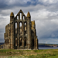 Buy canvas prints of Majestic Ruins Overlooking Whitby Bay by Janet Carmichael
