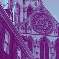 Buy canvas prints of York Minster Rose Window by Janet Carmichael
